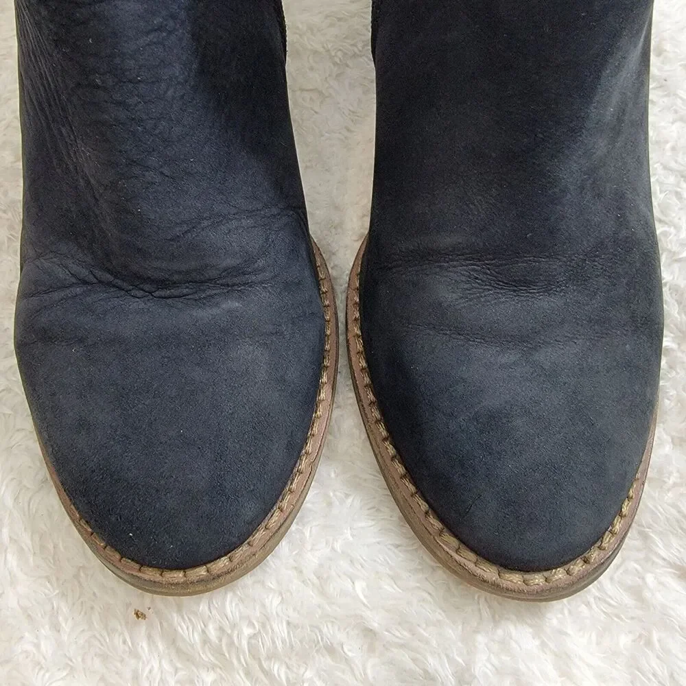 Blondo Womens Nova Waterproof Ankle Boots Black Nubuck B6207 Women's‎ Size 7 M